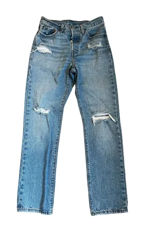 Levis 501 Original Straight Leg Jeans W27 L30 Distressed Sustainable Streetwear thumbnail 1