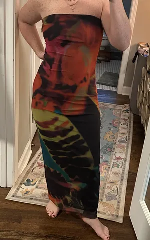 Zara Tie Dye Tube Dress thumbnail 1