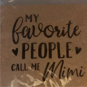 Gold Stainless Steel Hoop Earrings with 'My Favorite People Call Me Mimi' Card thumbnail 5