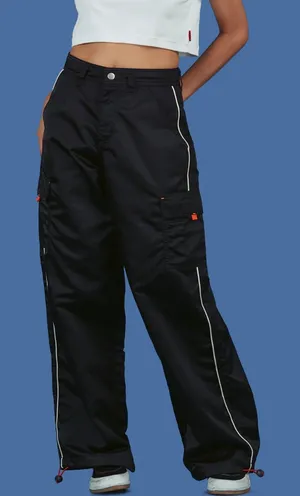 UNIF HTTP Pant Black Baggy Streetwear Size 25 Cargo thumbnail 1