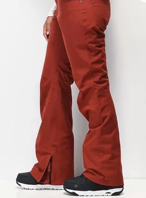 Aperture Cystaline waterproof 10K burgundy red snowboarding pants sz S thumbnail 1