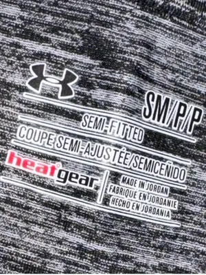 Under armour semi fitter heat gear grey black short sleeve shirt top thumbnail 3