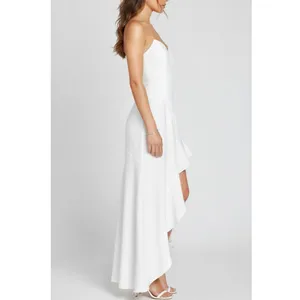 AMANDA UPRICHARD Symone Asymmetric Ruffle Maxi Dress, Ivory, XL thumbnail 4