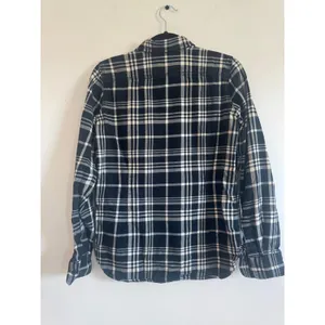 Ralph Lauren Rugby Womens Black White Plaid Flannel Button Down Shirt Size 2 thumbnail 2