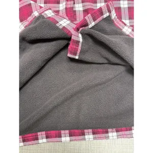 LL Bean Shacket Womens M‎ Plaid Fleece Lined Button Up Flannel Camp Outdoors thumbnail 7
