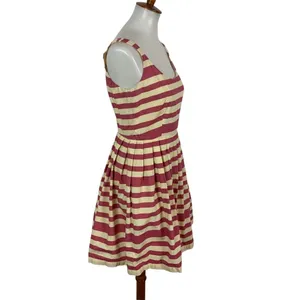 Anthropologie Corey Lynn Calter Dress 6‎ Fit Flare Striped Sleeveless Retro thumbnail 4