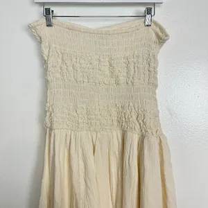 FREE PEOPLE Sparkling Moment Cotton Midi Sundress in Ivory Size Medium thumbnail 9