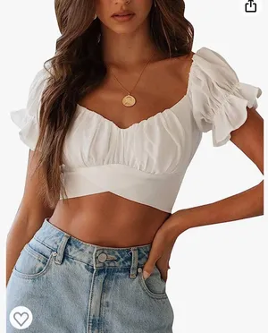short sleeve tie back shirt thumbnail 1