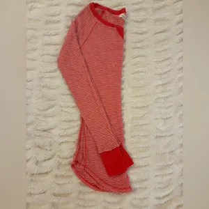 Aerie Brand Red Striped Long Sleeve Top thumbnail 6