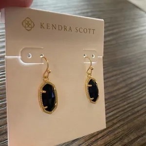 Kendra Scott Lee Earrings in Black Glass NEW thumbnail 2