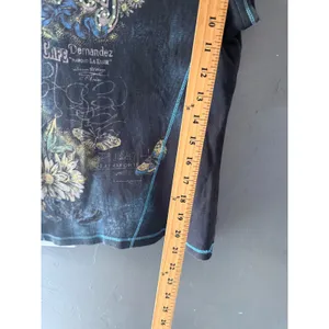 Suzie in the City Y2k Grunge XL Black Margaritas Graphic Tee Rhinestone USA thumbnail 5