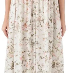 Frye Women’s Button Front Floral Gauze Sleeveless Midi Dress Romantic Size M thumbnail 8