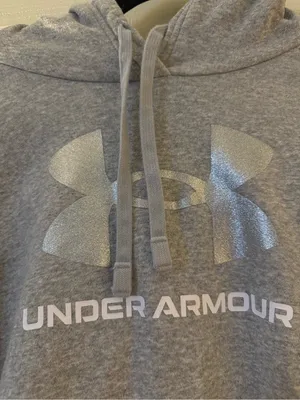 Under Armour XL Gray Fleece Pullover Hoodie Sparkle Logo thumbnail 2