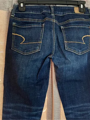 American Eagle Outfitters Dark Blue Super Stretch Jegging Size 2 Short thumbnail 9