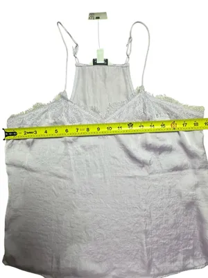 Nine West Women’s Medium Lavender Satin Lace Trim Camisole Tank Top NWT thumbnail 8