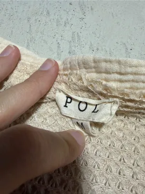 POL Women's Cream Ruffle Hem Knit Cardigan Sweater boho medium thumbnail 5