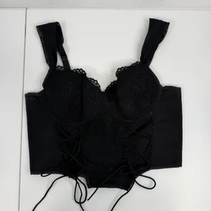 Sexy M Bustier Corset Bra Whimsigoth‎ Jezebel Lingerie Lace Underwire Long Line thumbnail 2