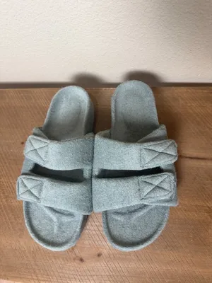 A New Day Sage Green Remi Platform Sandals Size 7 Terry Cloth Towelling thumbnail 2