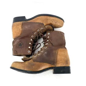 Ariat Heritage Lacer Boots Distressed Brown Leather Women’s Size 6 thumbnail 4