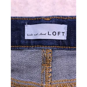 LOFT The Skinny Jeans Womens 30/10P Dark Wash‎ Excellent Petite Stretch Denim thumbnail 2
