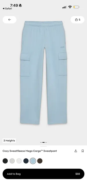 Aritzia Cargo Sweatfleece Sweatpants thumbnail 3