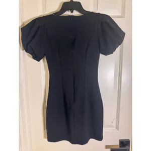 Altar'd State Black Puff Sleeve Mini Dress Bodycon XS D3181‎ thumbnail 5