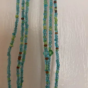 Source Unknown Blue Green Glass Pendant with Blue Green Beads thumbnail 4