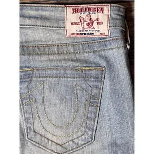 True Religion Super Skinny Jeans Distressed Light‎ Wash Size 29 Ripped Grunge thumbnail 5