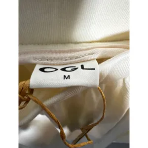 OGL Off White Pleated Midi Skirt Womens Size M Elastic Waist Flowy A Line thumbnail 6