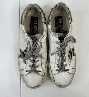 Golden Goose Size 41 Superstar Hi-Star Sneakers White Leather Zebra LTD 189/255 thumbnail 6