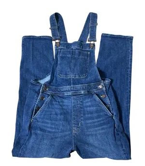 J.Crew ReImagined Cotton Denim Overalls Womens XS Indigo Blue Straight Leg L5444 thumbnail 1