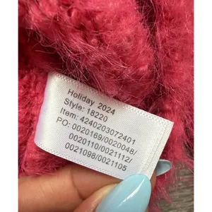 Marine Layer Teddy Eyelash Sweater Womens S Pink Fuzzy Wool Blend Cropped thumbnail 7