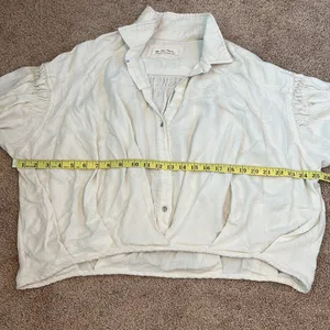 We The Free (Free people) Rockaway Oversized Ivory Top Women’s Size Medium thumbnail 11