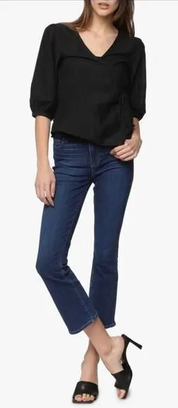 Paige Colette‎ Crop Flare Jeans in Mai Tai size 24 thumbnail 1