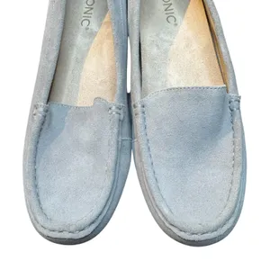 Vionic Debbie Shoes Womens Size 8.5 Gray Suede Loafer Flats Comfort Casual thumbnail 2
