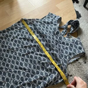 BODEN Linen Blue Patterned Neck Tie‎ Dress Size 10 thumbnail 6