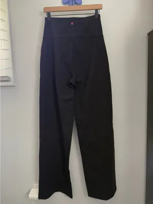 Kiragrace Medium High Waist Wide Leg Pants Black Office Work Career Relaxed thumbnail 4