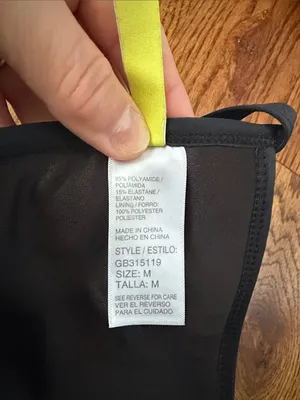 Gianni Bini Black Triangle Bikini Top with Adjustable Straps Size Medium thumbnail 4