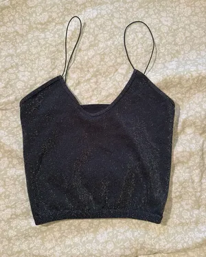 Free People Blue Sparkly Top thumbnail 4