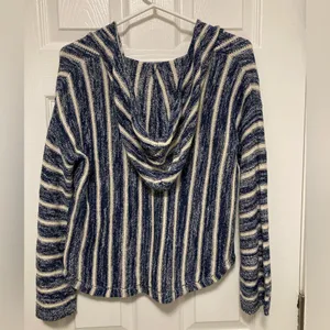 *Billabong Navy & Cream V Neck Knit Hoodie Sweater #U thumbnail 13