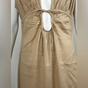 RIOT SWIM Calli Ruched Front Tie Maci Dress Size Medium. J-15 thumbnail 8