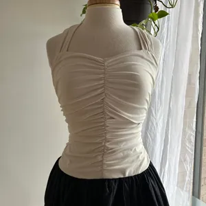 Anthropologie maeve white halter dress thumbnail 6