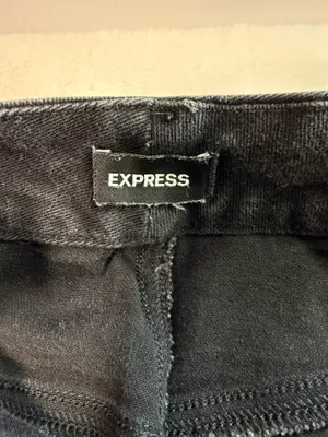 Express women’s Black Dark Wash skinny Ultra Hyper Stretch size M thumbnail 2