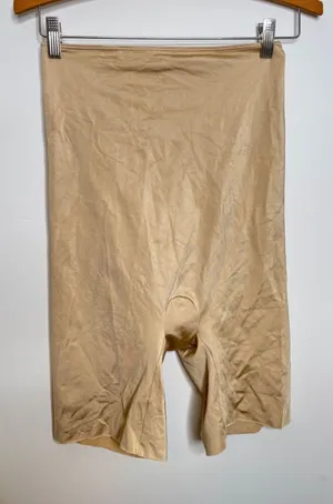 Spanx Shapewear Shorts Womens XL Beige Excellent High Waisted Mid Thigh Smooth thumbnail 1