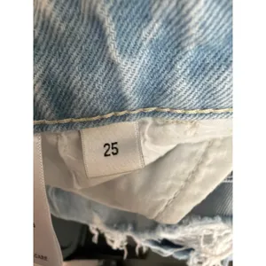 Altar'd State High Rise‎ Straight Jeans Light Wash Distressed 25 thumbnail 7
