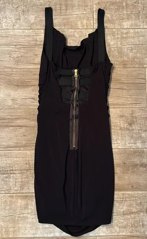 Ruby Rox black little black dress with zipper cut out back thumbnail 2