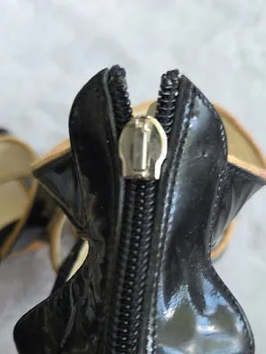 Aldo Bruè Made in Italy Black Leather Polka Dot Platform Stiletto Sandals EU 36 thumbnail 3