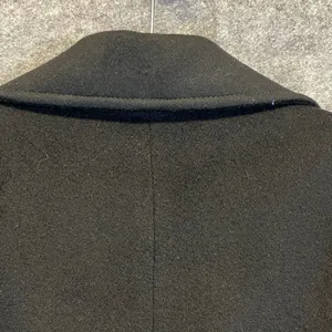 ALORNA Coat Women's Large Black Lapel‎ Collar Double Breasted Wool Blend Winter thumbnail 11