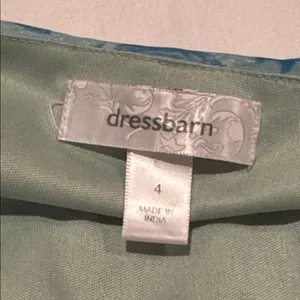 dressbarn Teal and Cream Swirl Mini Dress size 4 thumbnail 3