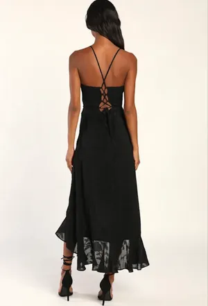 Long Black Dress Lulus thumbnail 2